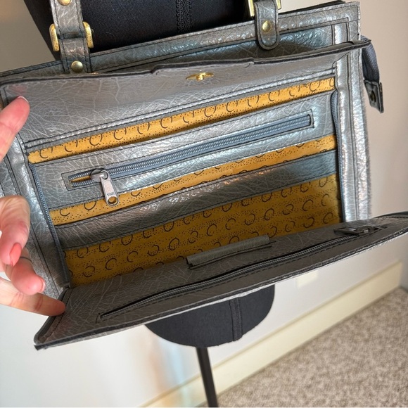 CORNELL Vintage Grey Leather Tote Shoulder Bag - Picture 8 of 16